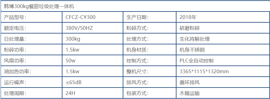 300kg餐廚垃圾生化處理一體機