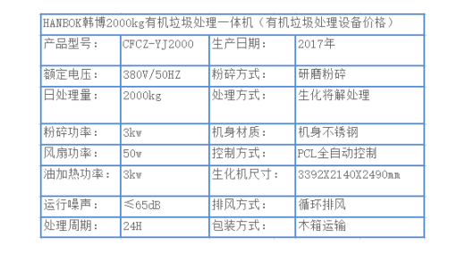 2000kg有機垃圾處理一體機