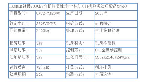 2000kg有機垃圾處理設備