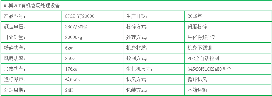 20000kg有機垃圾生化處理機